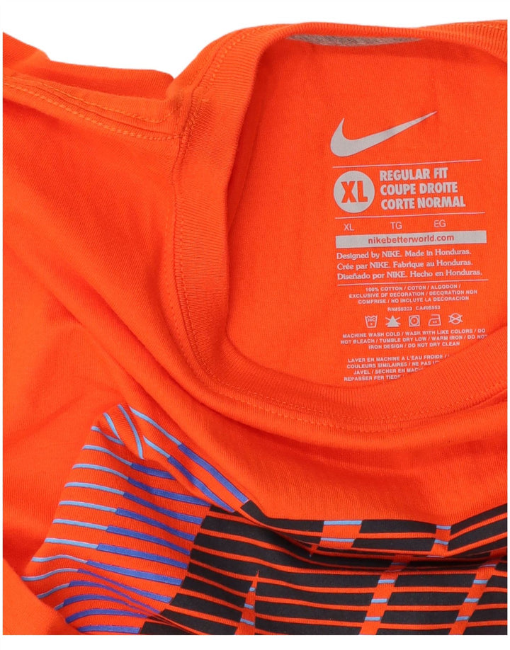 NIKE Muška majica kratkih rukava Regular Fit XL, narančasti pamuk
