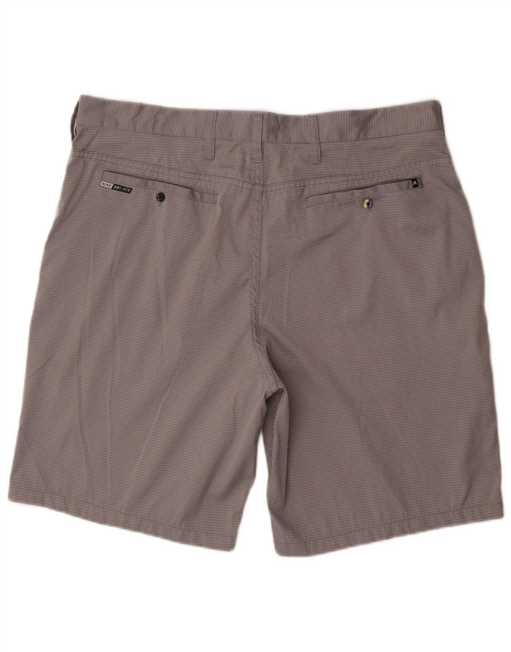 Hurley muške chino hlače W36 velike sive pruge od poliestera
