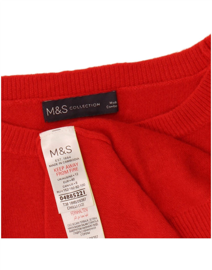 Marks & Spencer ženski pulover s okruglim izrezom UK 12 srednje crvena