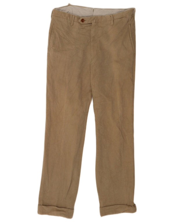 Vintage muške ravne chino hlače W30 L29 bež pamuk