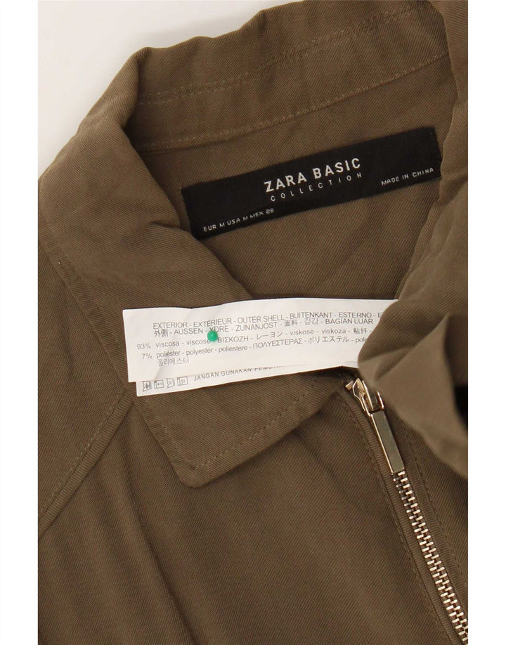 Zara ženska bomber jakna UK 14 Srednja kaki viskoza