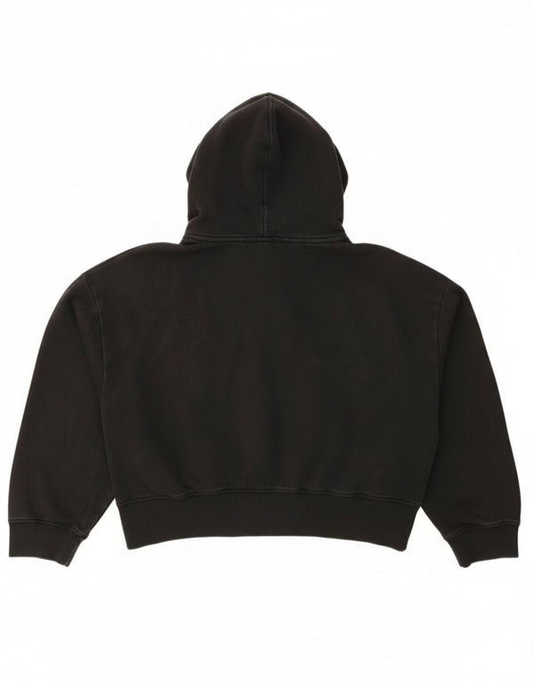 Calvin Klein Jeans ženski kratki pulover s kapuljačom s patentnim zatvaračem UK 14 srednje crna