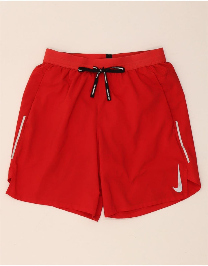 Nike Ženske Dri Fit Sportske kratke hlače UK 8 male crvene poliesterske