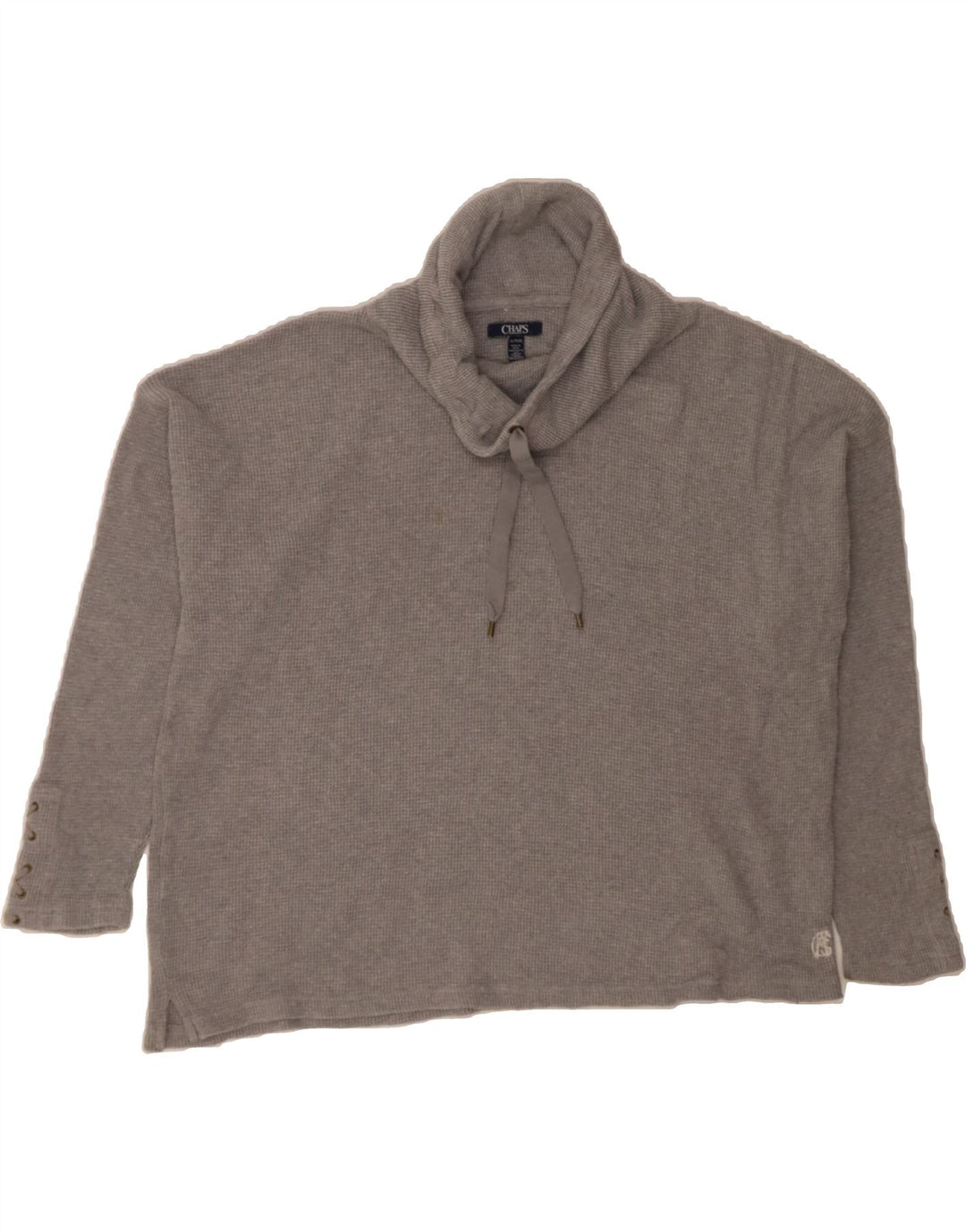 CHAPS Womens Oversized Roll Neck Sweatshirt Jumper UK 18 XL Grey Cotton Vintage Chaps and Second-Hand Chaps from Messina Hembry 