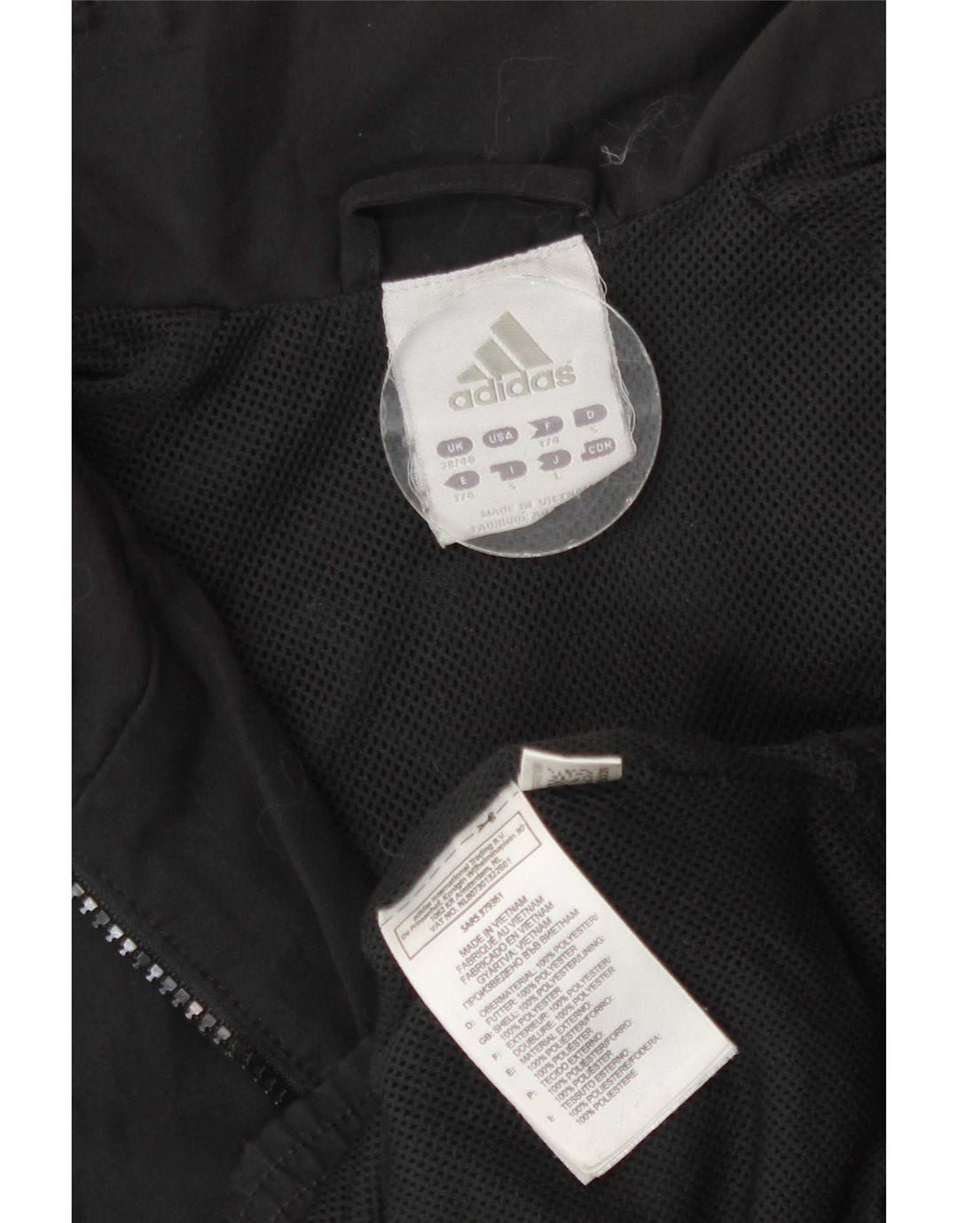 Adidas muška gornja jakna trenirke UK 38/40 srednje crni poliester