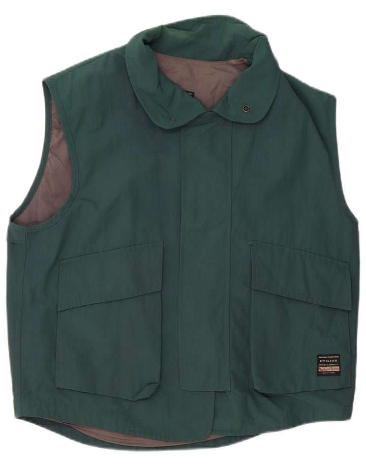 Marlboro Classics Mens Utility Gilet UK 40 Large Green Poliester