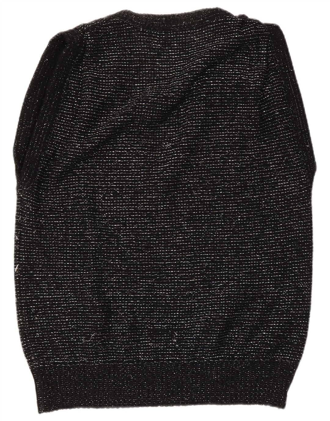 VINTAGE ženski prsluk bez rukava EU 40/42 srednje crni flekasti akril