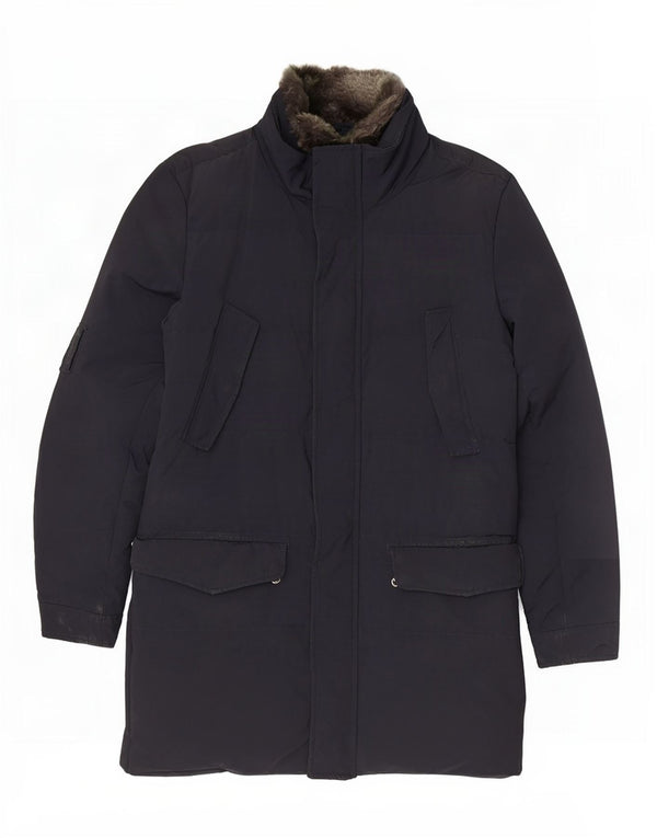 Woolrich muški podstavljeni kaput UK 38 Srednji tamnoplavi poliester