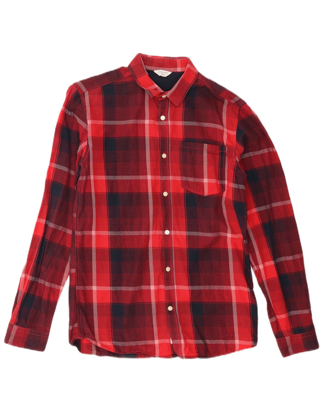 Jack & Jones muška košulja srednje crvene karirane pamučne boje