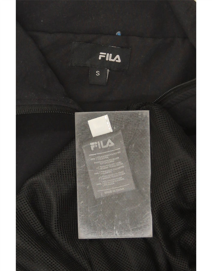 FILA Mens Tracksuit Top Jacket Small Black Colourblock Polyester Vintage Fila and Second-Hand Fila from Messina Hembry 
