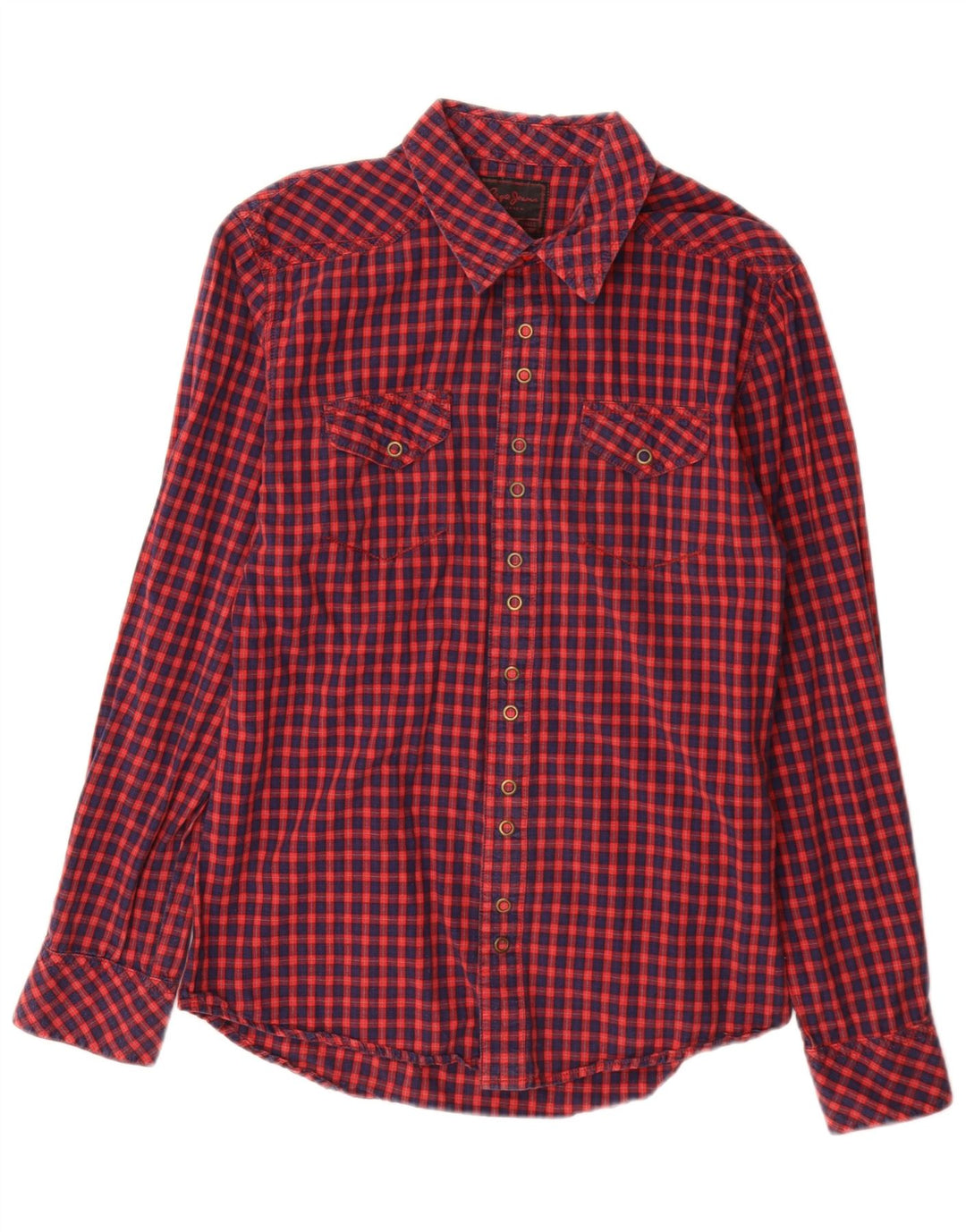 PEPE Jeans Muška flanelska majica s grafičkim motivima Mala crvena pamuk od ginghama