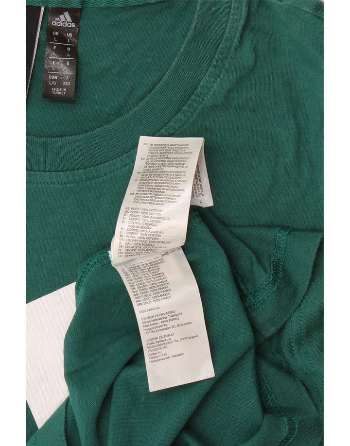 ADIDAS muška majica s grafičkim motivima, veliki zeleni pamuk
