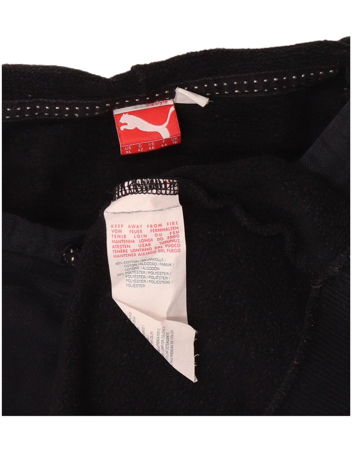 Puma ženska majica s kapuljačom s kapuljačom UK 16 veliki crni pamuk