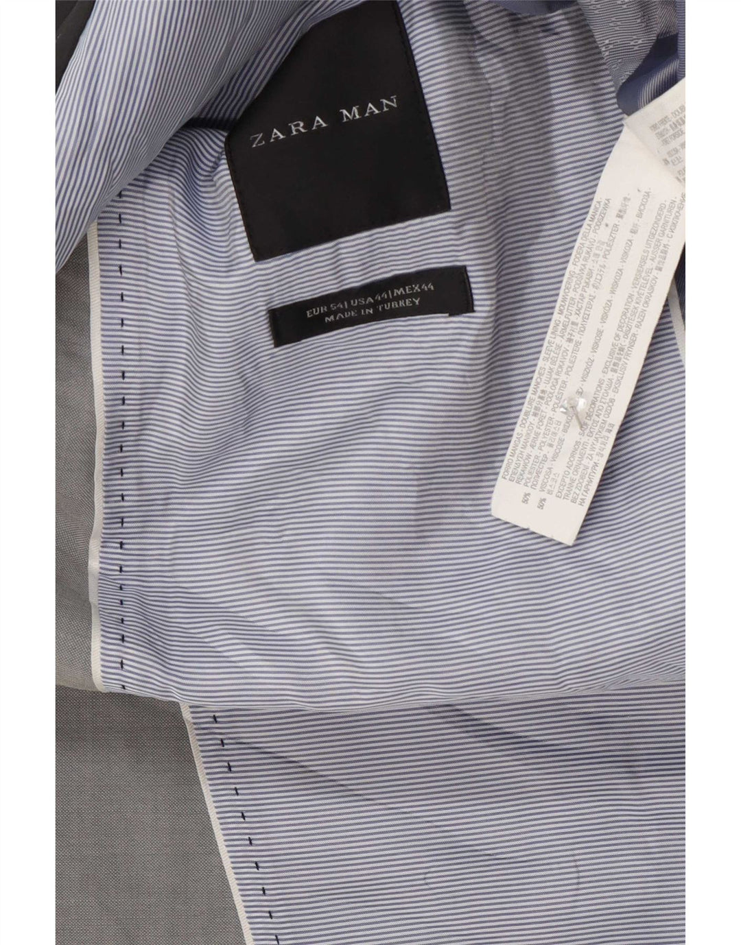 Zara muška jakna sa 2 gumba EU 54 XL sivi poliester
