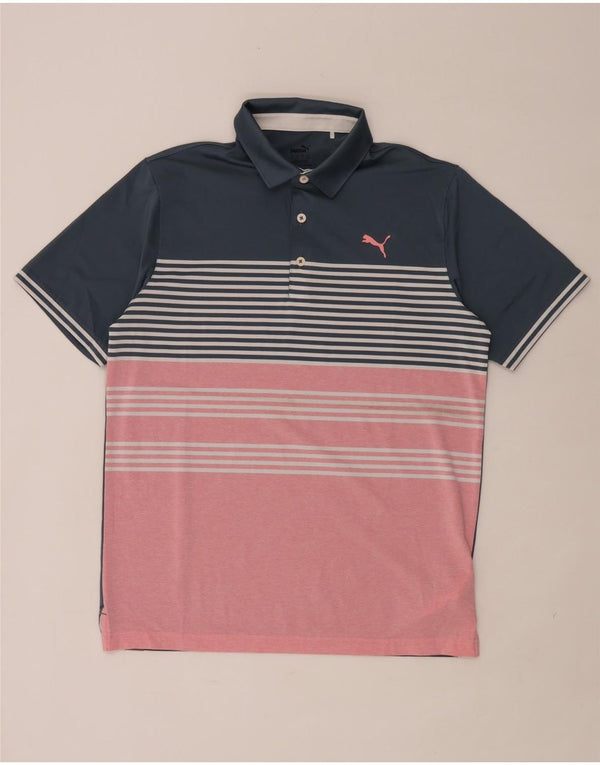 Puma muška polo majica Medium tamnoplavi prugasti poliester