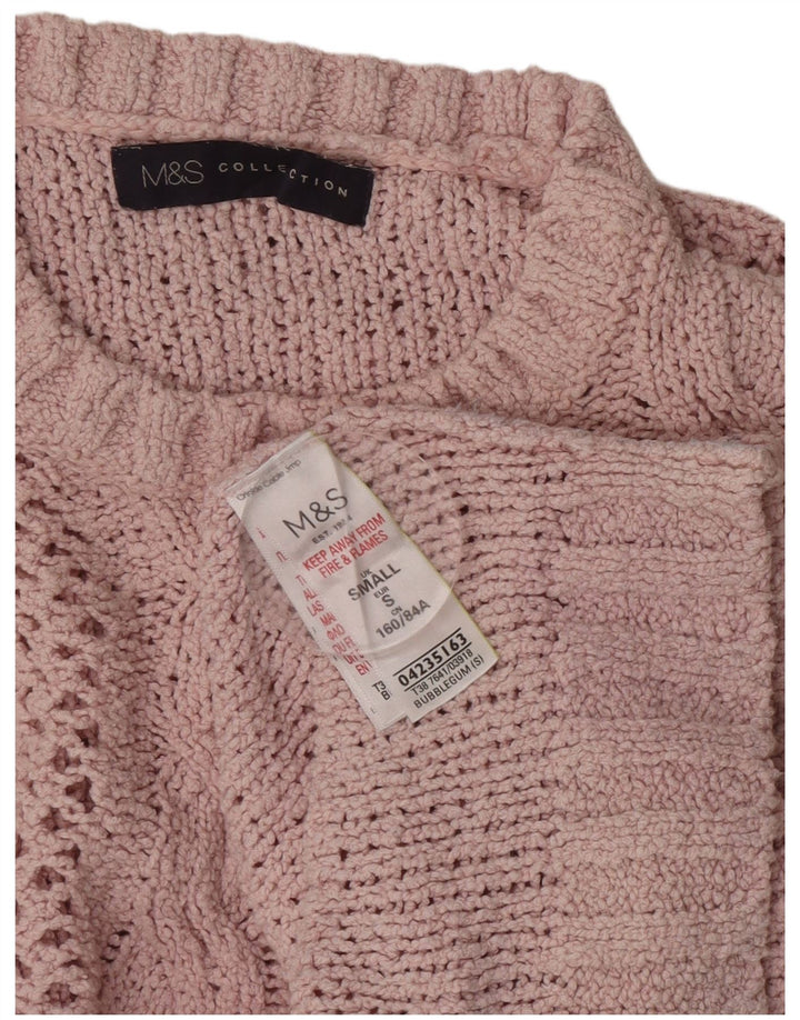 Marks & Spencer ženski pulover s okruglim izrezom UK 10 Small Pink