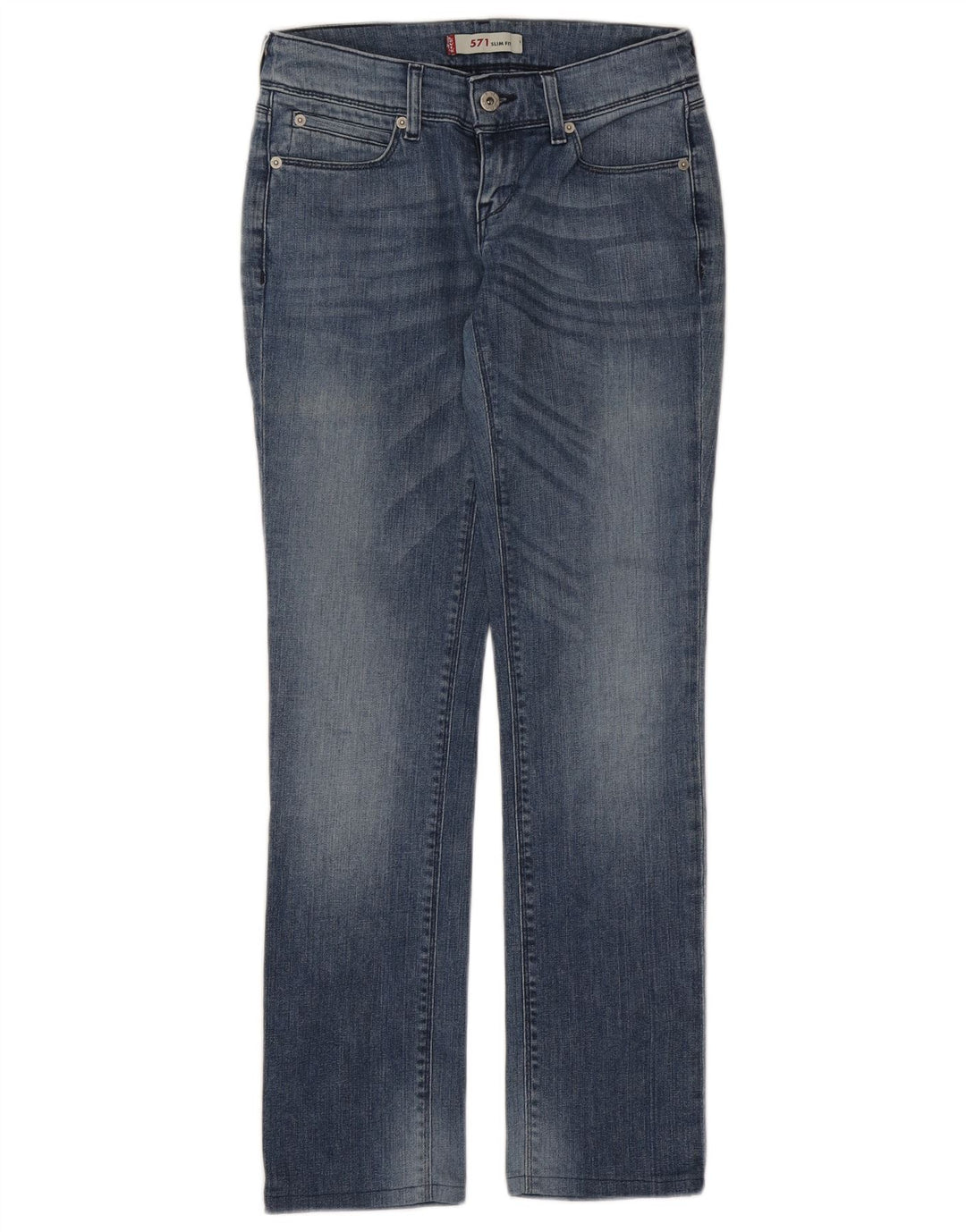 Levi's ženske 571 uske traperice W28 L30 plavi pamuk