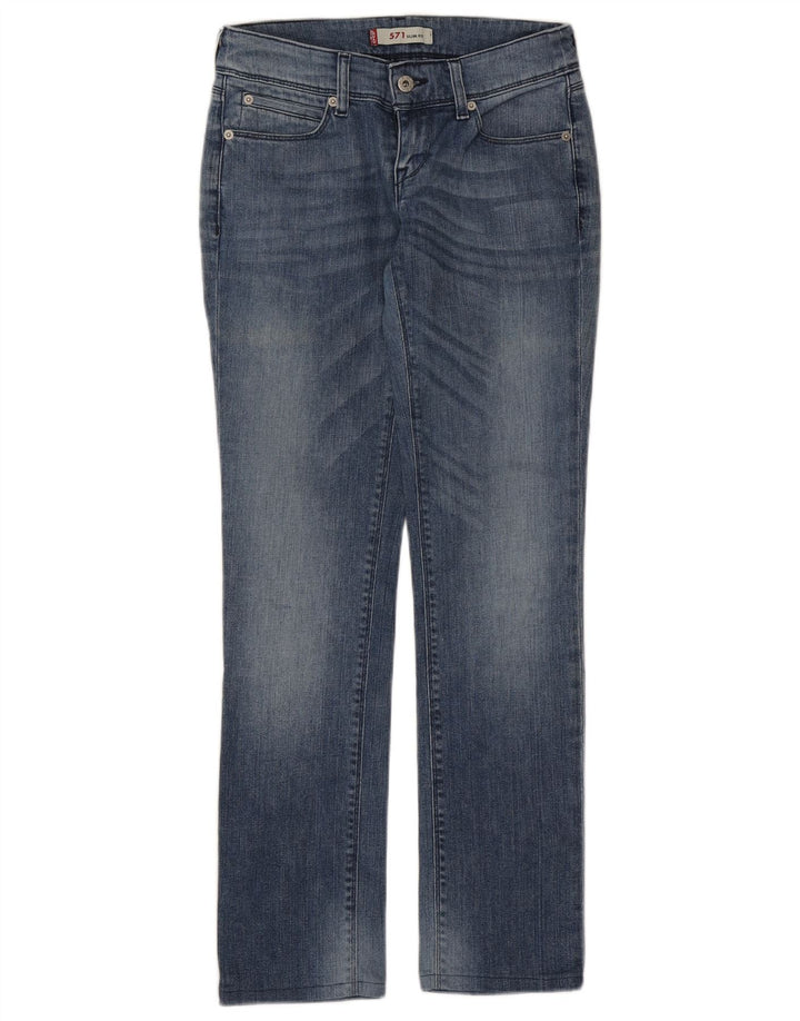 Levi's ženske 571 uske traperice W28 L30 plavi pamuk