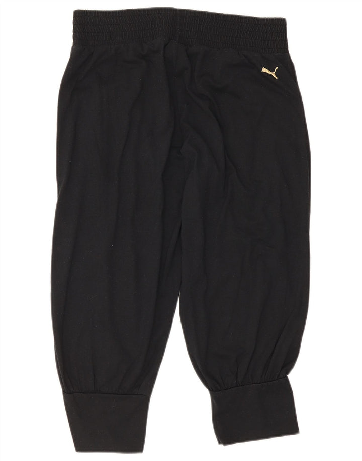 Puma Ženske Capri Trenirke Hlače Joggers UK 12 Srednji crni poliester