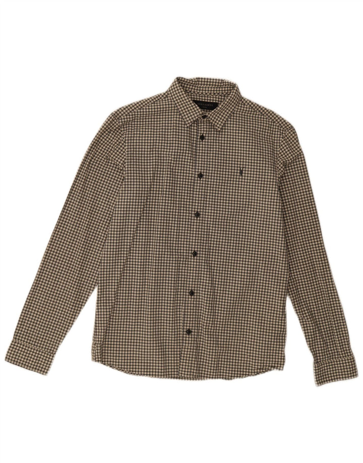 Svi sveti muška košulja Mala bež gingham pamuk