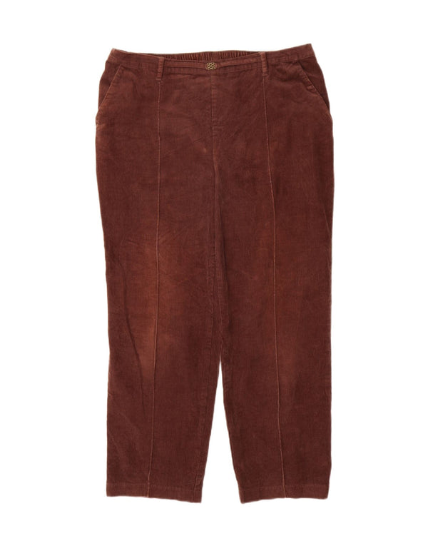 Marks & Spencer ženske hlače od samta visokog struka UK 14 Large W34 L28 Bro