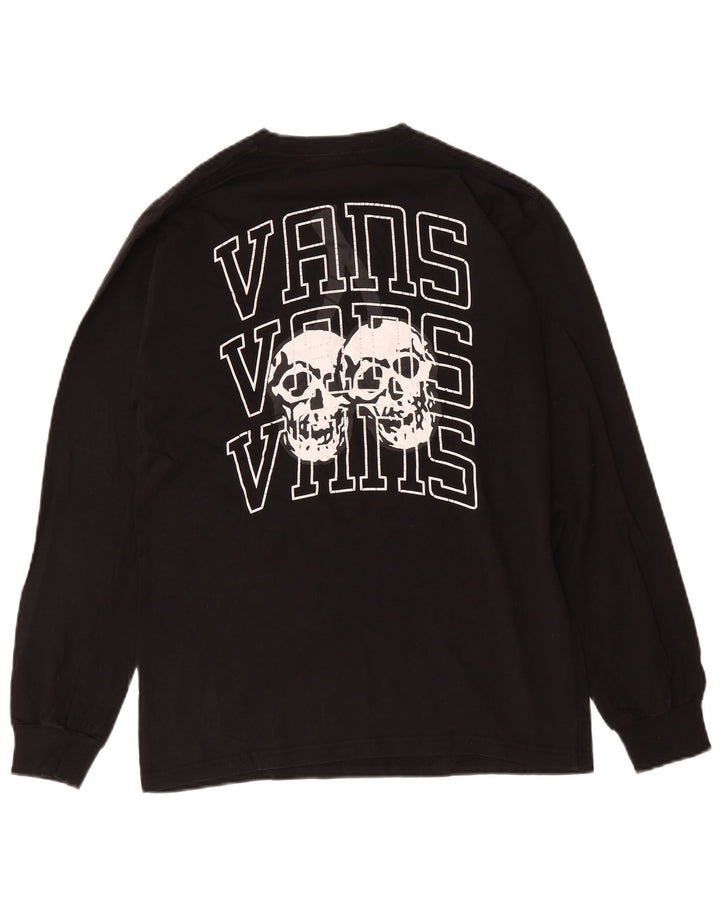 Vans muška grafička majica dugih rukava srednje crne boje pamuka