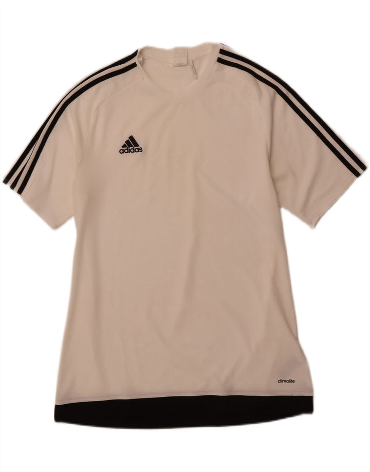 ADIDAS Muška Climalite majica kratkih rukava Veliki bijeli poliester