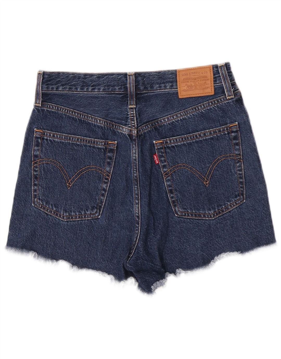 Levi's ženske traper kratke hlače s prsnim košem W29 srednje tamnoplavi pamuk