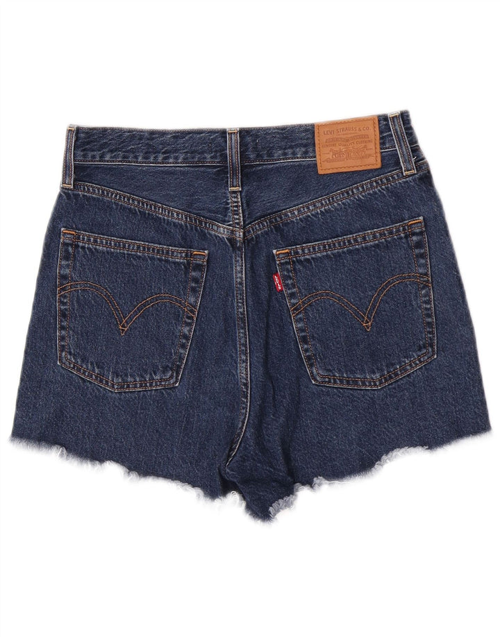 Levi's ženske traper kratke hlače s prsnim košem W29 srednje tamnoplavi pamuk