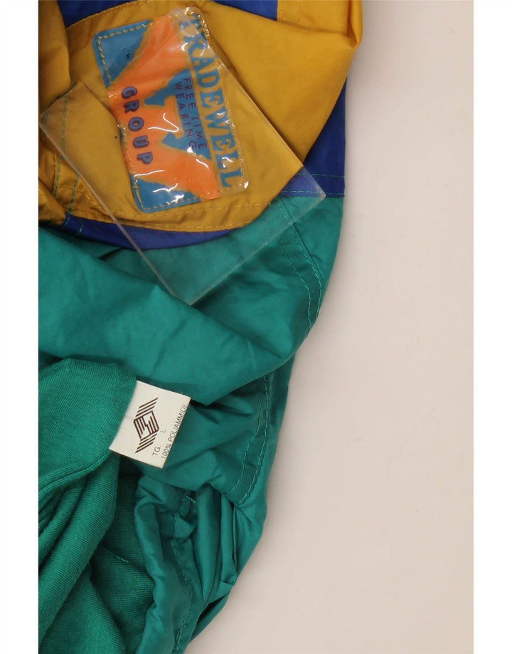 VINTAGE muška jakna vjetrovka UK 40 Large Blue Colourblock Poliamid