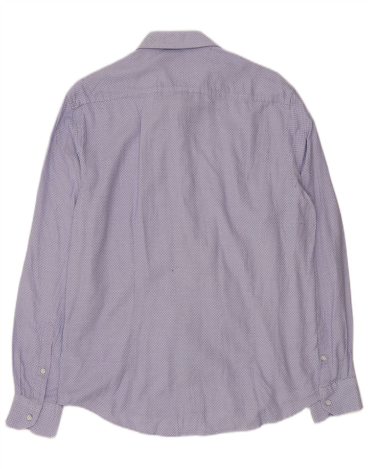 Dack's muška uska košulja Large Blue Argyle/Diamond Pamuk