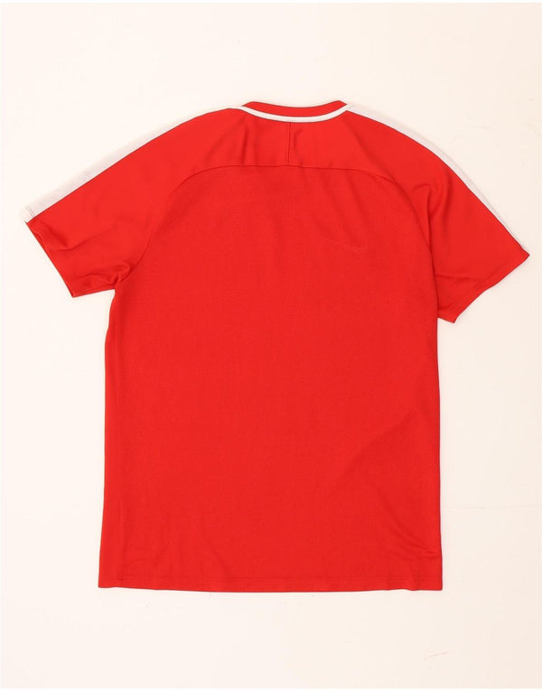 Nike Dri Fit T-Shirt Top Large Red Colourblock
