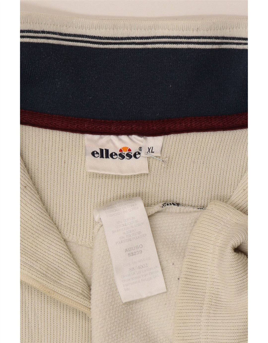 ELLESSE Muška majica s izrezom s patentnim zatvaračem XL, sivi pamuk