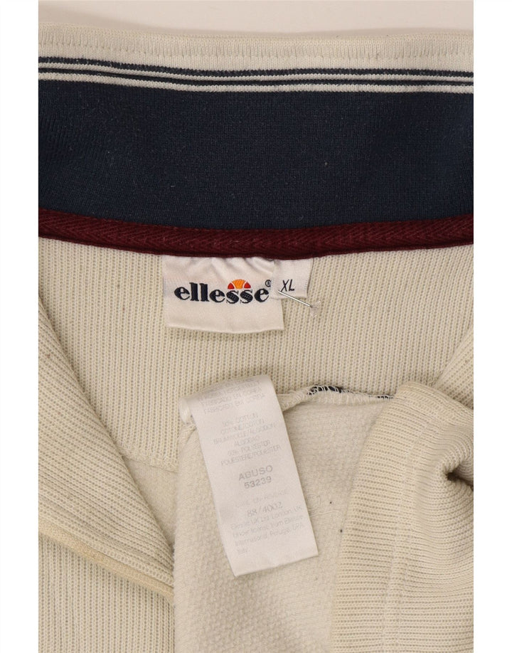 ELLESSE Muška majica s izrezom s patentnim zatvaračem XL, sivi pamuk