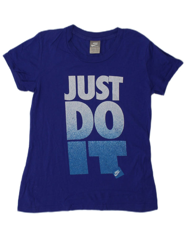 Nike Ženska majica kratkih rukava s grafičkim motivima UK 14/16 Large Blue