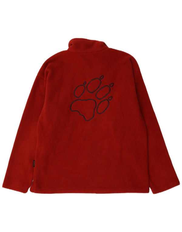 Jack Wolfskin muški džemper od flisa s patentnim izrezom UK 44/46 XL Bordo