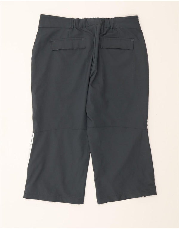 ADIDAS Womens Straight Capri Trousers UK 10 Small W30 L19 Grey Polyester
