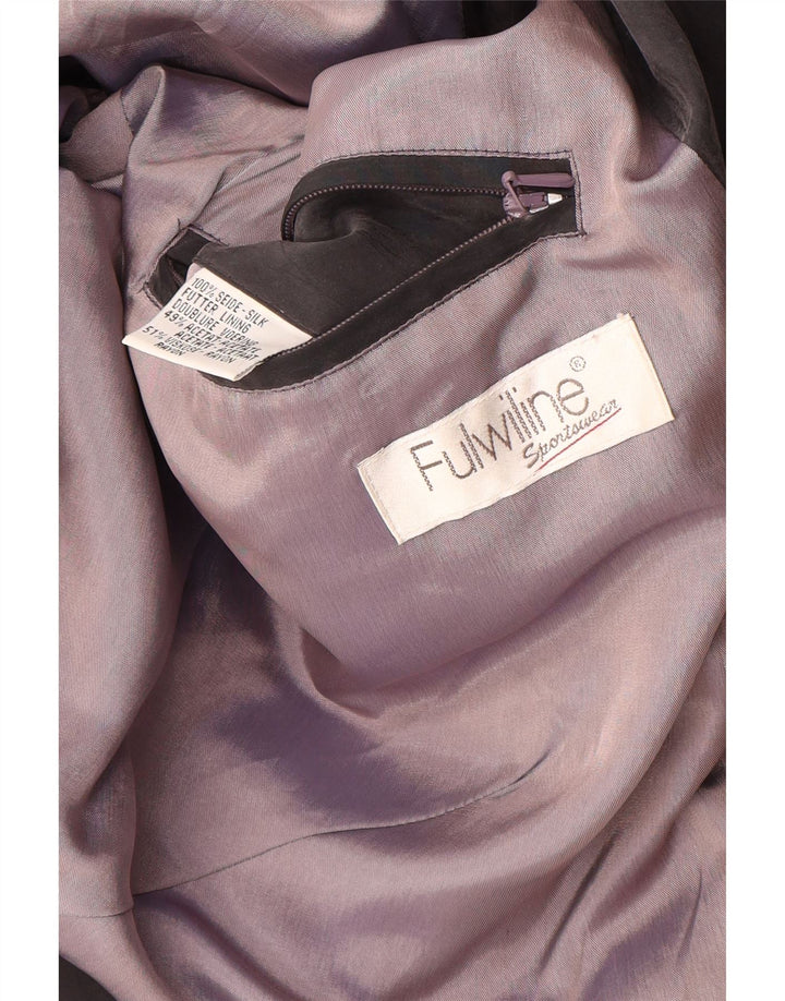 Vintage muška bomber jakna UK 42 XL smeđa svila