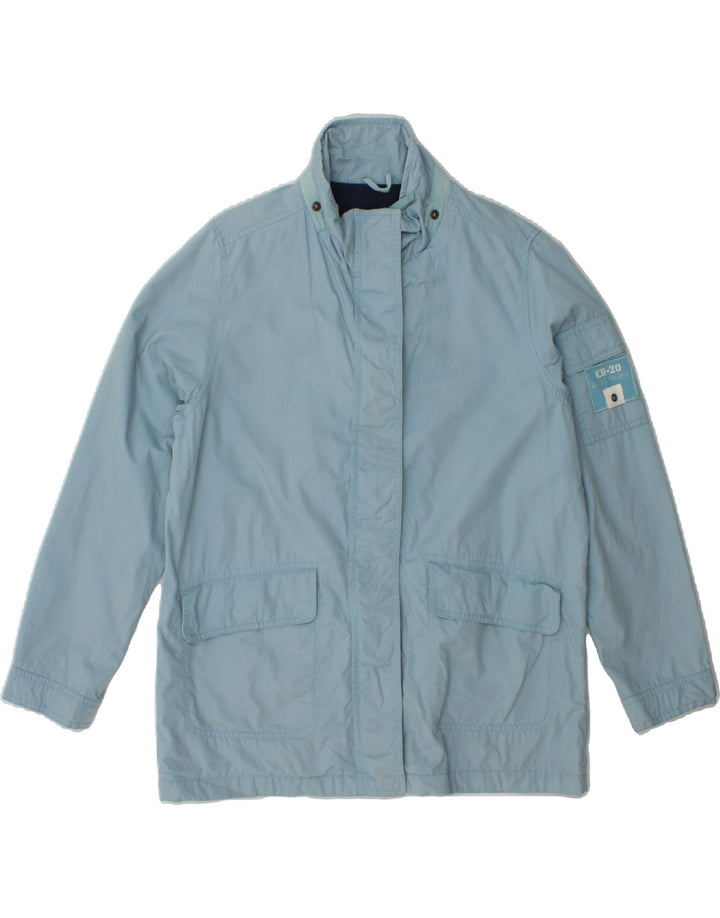 EDDIE BAUER Womens Windbreaker Jacket UK 14 Medium Blue Cotton Vintage Eddie Bauer and Second-Hand Eddie Bauer from Messina Hembry 