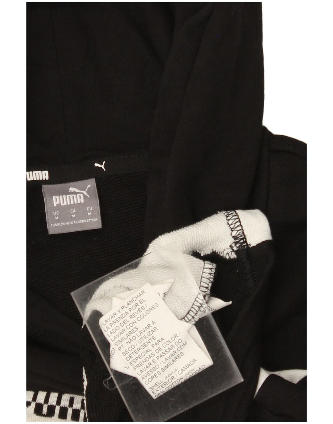 PUMA ženska prekomjerna majica s kapuljačom UK 14 srednje crne boje