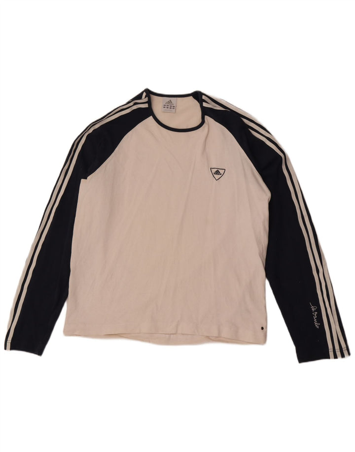 Adidas muška majica s dugim rukavima XL, bijeli pamuk u boji