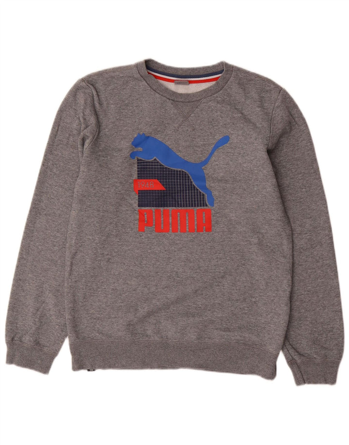 PUMA Boys Graphic Sweatshirt Džemper 13-14 godina siva