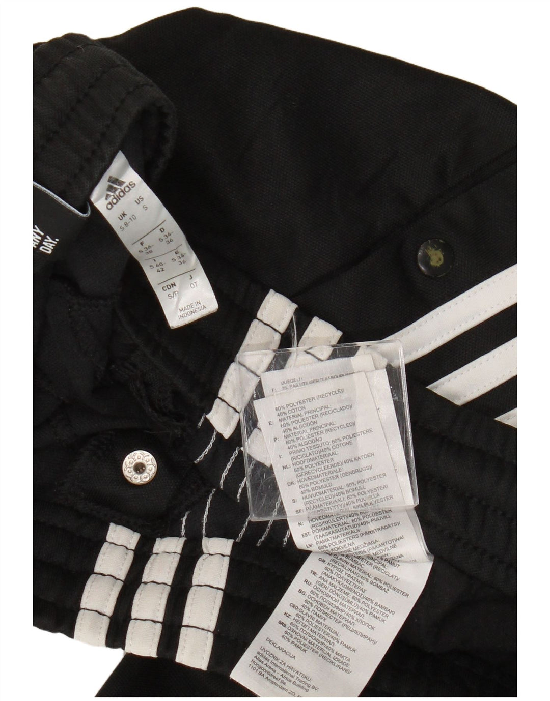 ADIDAS ženske hlače za trenirku UK 8/10 male crne poliesterske