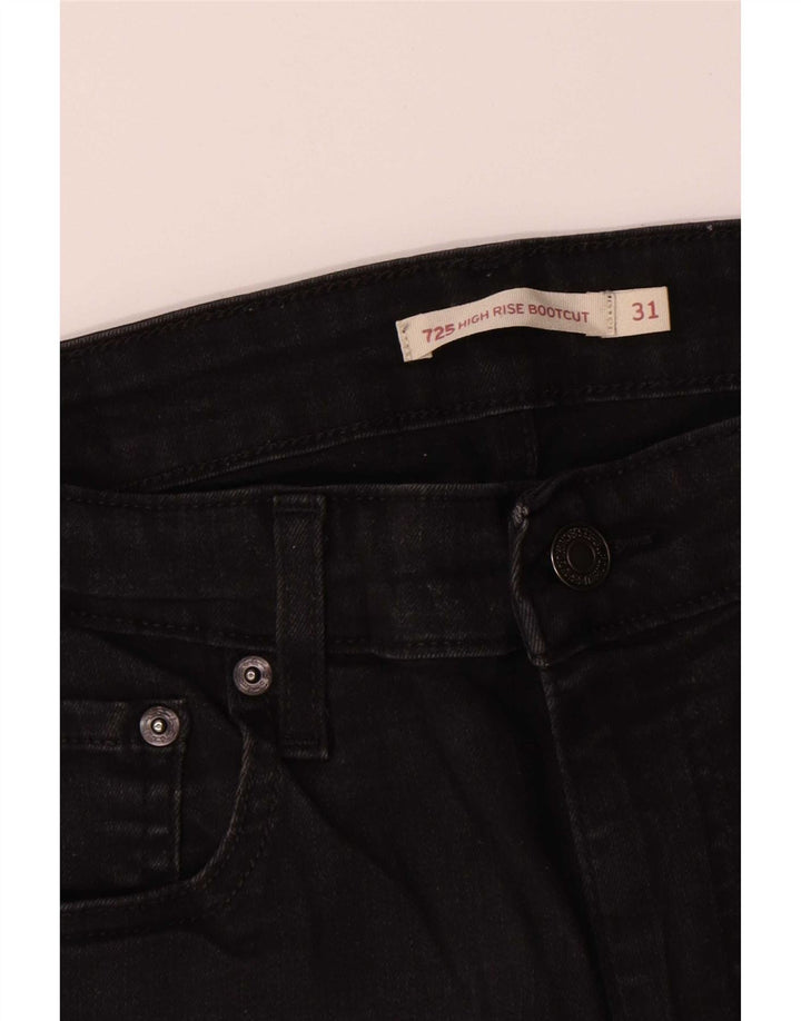 Levi's ženske 725 traperice visokog rasta W31 L30 crni pamuk