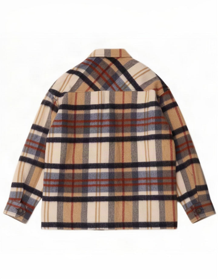 Zara Womens Utility Jacket UK 10 Small Multicolored Check Polyamide