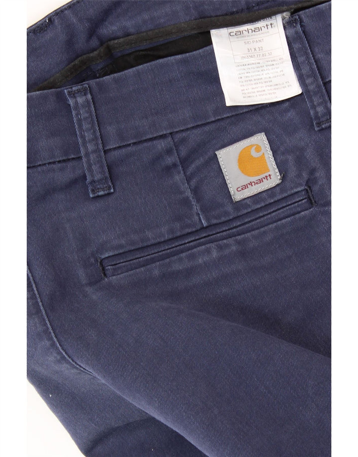 CARHARTT Ženske sid ravne chino hlače W31 L26 tamnoplavi pamuk