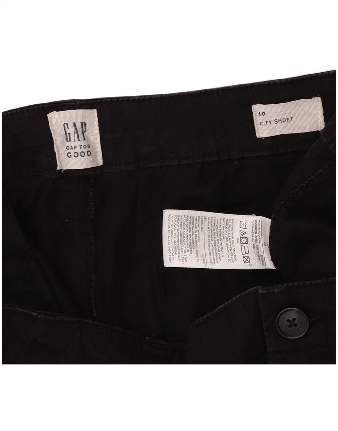 Gap ženske chino kratke hlače US 10 Large W32 crni pamuk