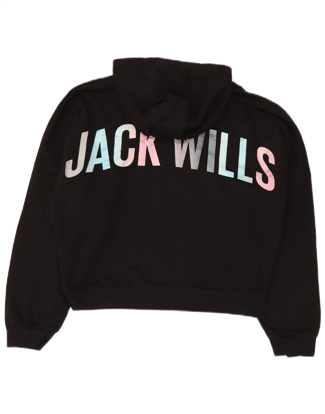 JACK WILLS Ogromna kratko majica s kapuljačom za djevojčice 14-15 godina, crna