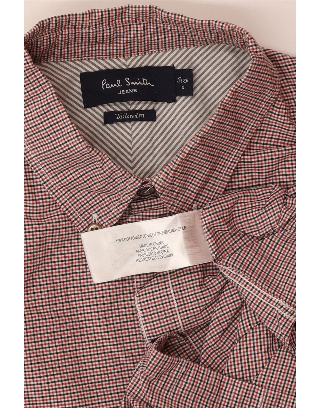 Paul Smith muška krojena košulja malenog crvenog kariranog pamuka