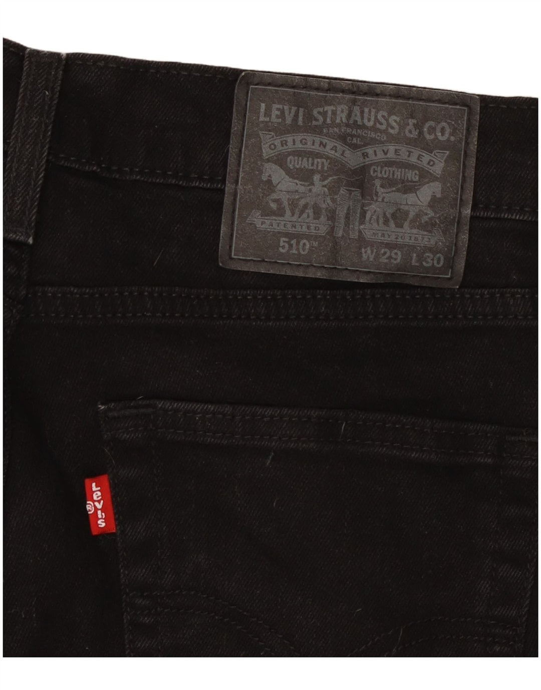 LEVI'S Ženske 510 uske traperice W29 L27 crni pamuk